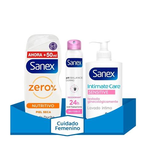 Sanex Pack De Cuidado Para Mujer Con Gel De Ducha Zero Nutritivo Ml