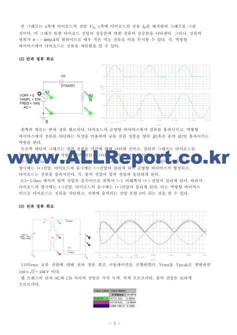 A 받은 다이오드 정류회로 반파정류 전파정류 예비보고서전기전자실험과제