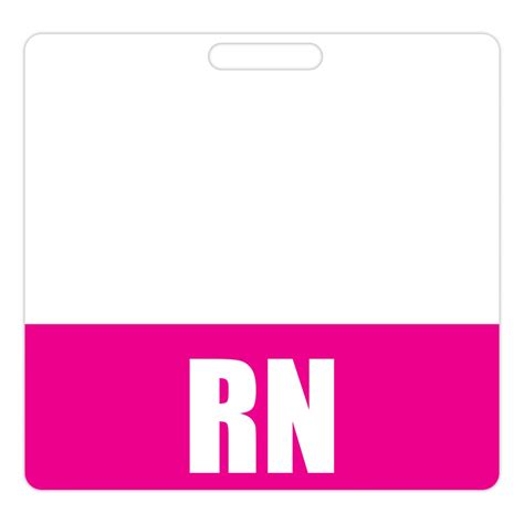 Rn Badge Buddy Pink Horizontal Heavy Duty Badge Tags For Resident