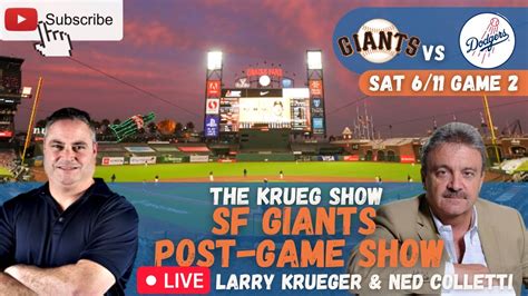 Sf Giants Vs La Dodgers Sat Post Game Show Ned Colletti Youtube