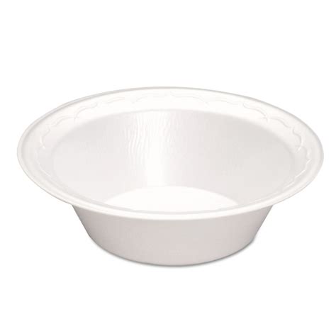 Genpak Lam21 3l Elite Laminated Foam Dinnerware Bowl 12oz Black