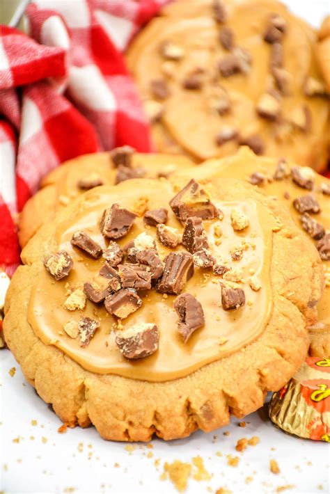 Crumbl Reese S Peanut Butter Cup Cookies Copycat Recipe Life Love Liz