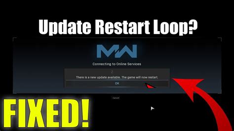 Call Of Duty Modern Warfare Update Requires Restart Loop Fixed Youtube