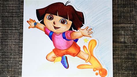 Dora Cartoon Drawing-With Pencil Colour-Art With Ali - YouTube