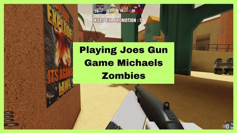 Playing Joes Gun Game Michaels Zombies YouTube