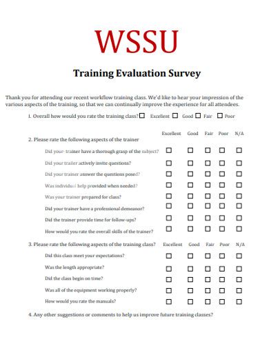 Training Survey 13 Examples Format Pdf