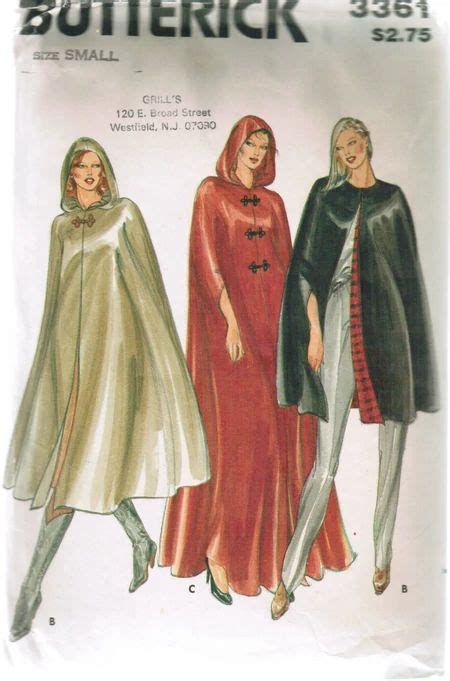 Butterick Vintage Sewing Patterns Fandom Cape Pattern Sewing