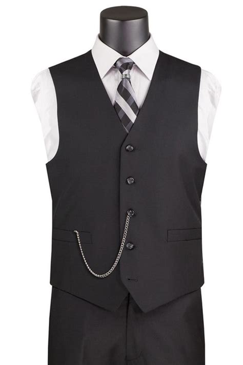 Men's Basic Suit Vest in Black – SignatureMenswear