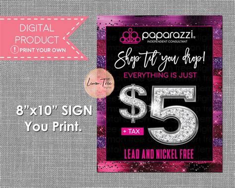 Paparazzi Download Digital Sign Paparazzi Signs Paparazzi Etsy