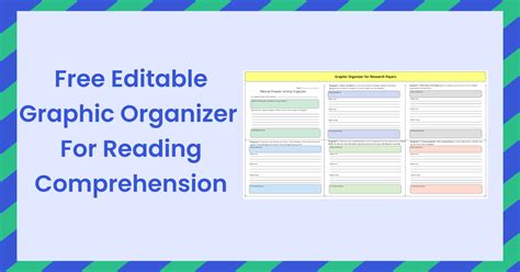 Free Editable Graphic Organizer for Reading Comprehension Examples