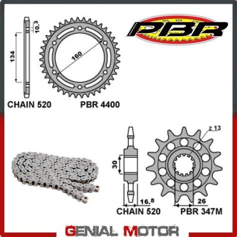 EK1591G Chain Sprockets Kit 16 42 520 PBR HONDA CBR RR FIREBLADE 2006