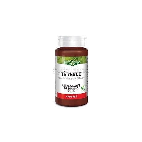 Erba Vita Tè Verde Integratore Antiossidante e Drenante 60 Capsule