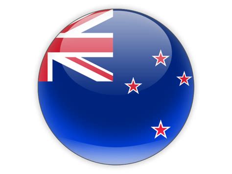 Round icon. Illustration of flag of New Zealand