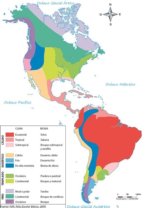 Mapa De América Climas Y Biomas Social Hizo