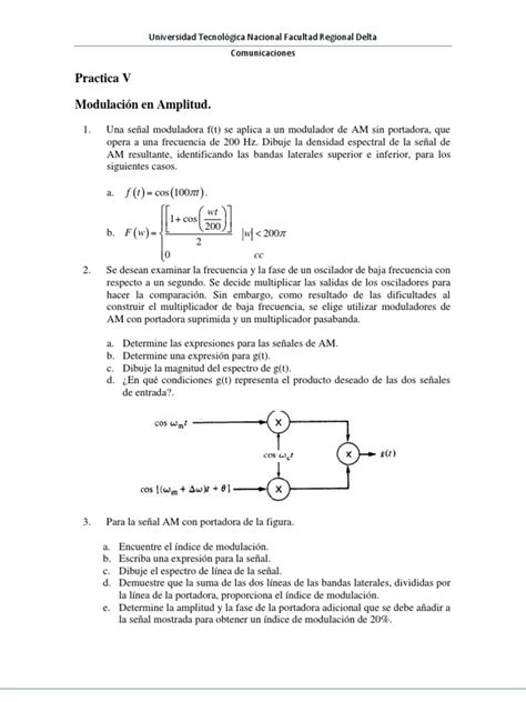 Pdf Ejercicios Comunicaciones Modulaci N En Amplitud Dokumen Tips