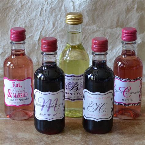 labels mini wine bottles wine bottle centerpieces wedding wine bottles