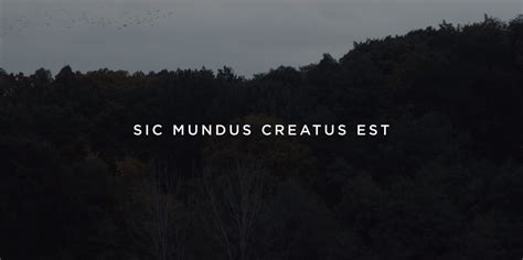 Sic mundus creatus est | Dark Wiki | Fandom