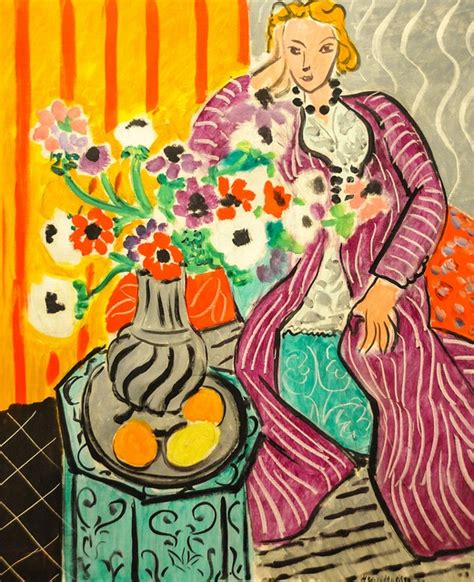 Henri Matisse Purple Robe And Anemones 1937 At Baltimore Museum Of