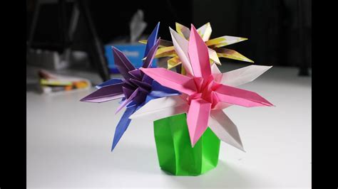 Origami Flower Cactus Youtube