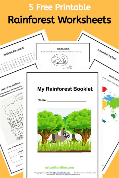 Rainforest Layers And Wildlife Years 5 6 Cgp Plus Worksheets Library