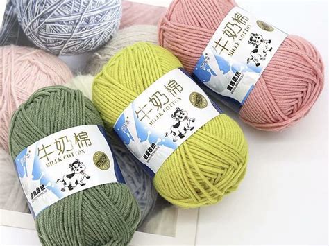 5 Ply Milk Cotton Yarn For Amigurumi Crochet Knitting Punch Etsy