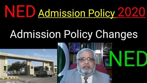 Ned Changes Its Admission Policy 2020 New Admission Youtube