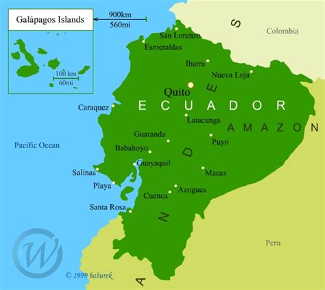 Map of Ecuador