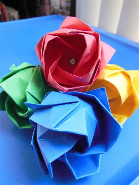 Single Origami Rose By Florigamifashions On Etsy 300 Origami Crafts Origami Rose Origami