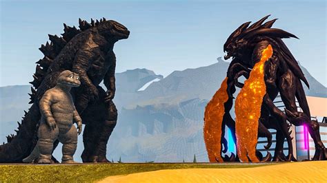 Godzilla And Son Of Godzilla Vs Muto Prime Roblox Kaiju Universe