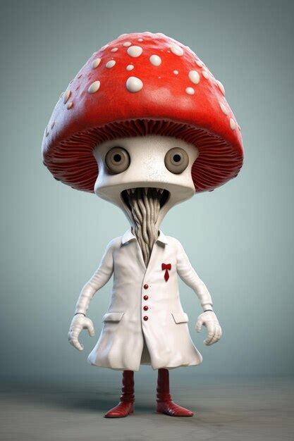 Premium Photo A Cartoon Character Wearing A White Coat And A Red