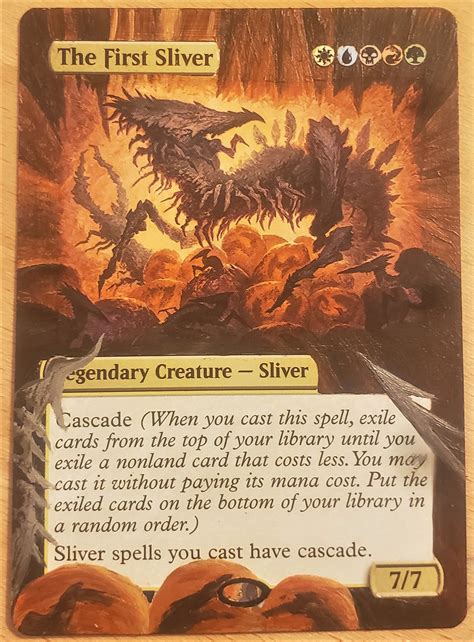 The First Sliver Full Art Altered Mtg Etsy