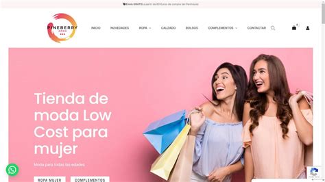 Diseño de tienda online de venta de moda y complementos de mujer