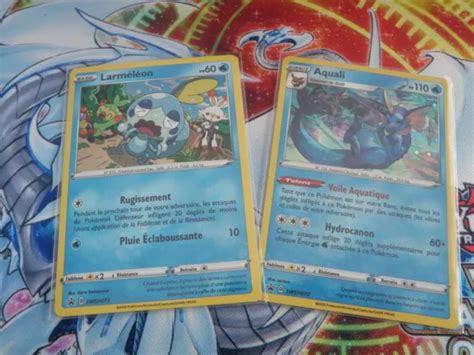 CARTE POKÉMON AQUALI swsh072 HOLO Larméléon swsh073 Holo Neuve EUR 4