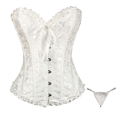 Chcnhac Renaissance Corset For Women Floral Trim Corset Lingerie Cute Satin Lace Shapewear