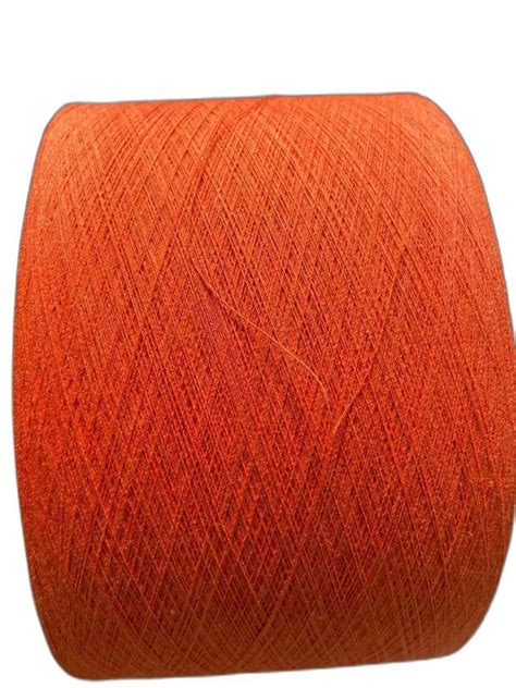 Twisted Grindle Yarns Orange Dyed Cotton Yarn For Textile Industry At