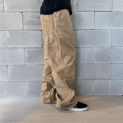 Baggy Tan Faded Glory Carpenter Pants Great Depop