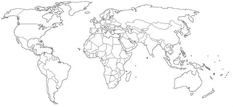 ⇨ Mapamundi Mudo Para Imprimir Los Países Del Mundo【2025