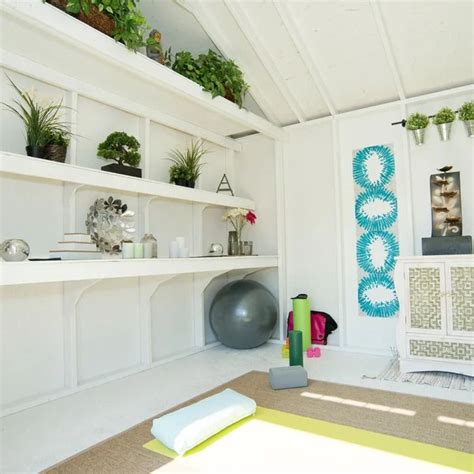 Studio Shed Interior - Photos & Ideas | Houzz in 2024 | Shed interior ...