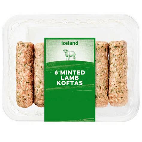 Iceland 6 Minted Lamb Koftas 300g Lamb Iceland Foods