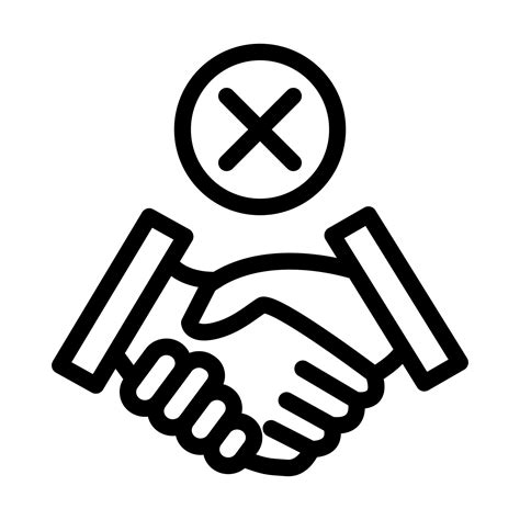 No Shake Hands Icon Design Vector Art At Vecteezy