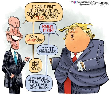 Political Cartoon U.S. Trump Biden cognitive decline 2020 | The Week