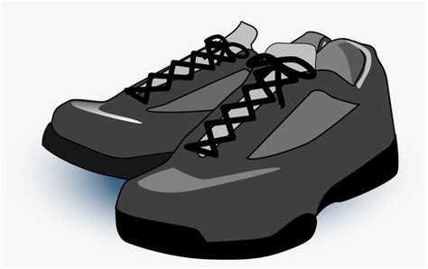 Black Tennis Shoes Clip Art At Clker - Black Shoes Clipart Transparent PNG - 600x348 - Free ...