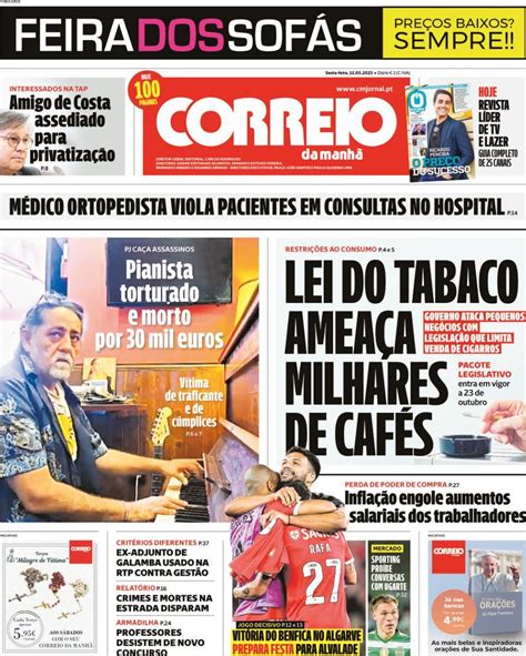 Correio Da Manh Capa Da Edi O De Sexta Feira De Maio