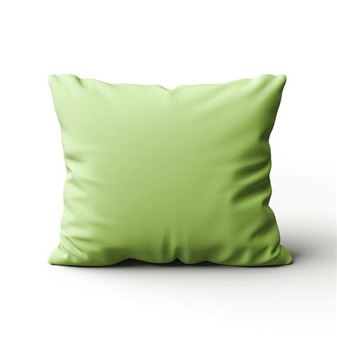 Premium Vector Green Color Pillow 3d Vector White Background Isolated Hi