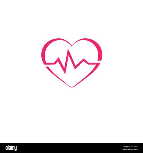 Cardiology illustration vector logo design medical healthcare pharmacy and clinic logo symbols ...