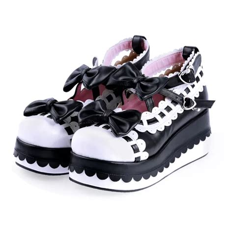 Lolita Shoes Pastel Platform Shoes With Bow 5Colors – Honey Wardrobe