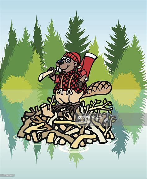 Lumberjack Beaver High Res Vector Graphic Getty Images