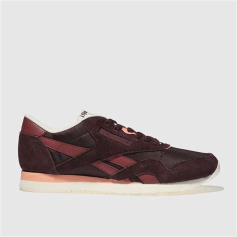 Reebok Burgundy Classic Nylon Retro Trainers Trainerspotter