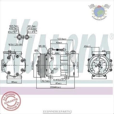 Kompressor Klimaanlage Klimakompressor Nissens Für Fiat Multipla Stilo