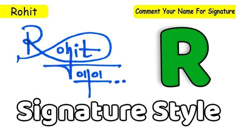 ️ How To Create R Signature Best Signature Style Of My Name Rohit